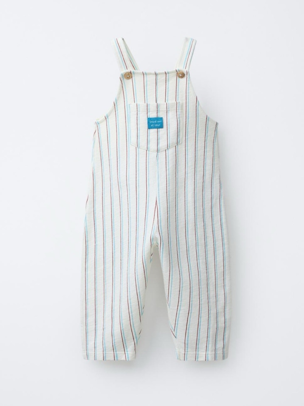 ZARA LONG STRIPED OVERALLS